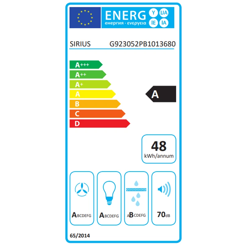 Sirius SM-923 L páraelszívó 85 cm Inox