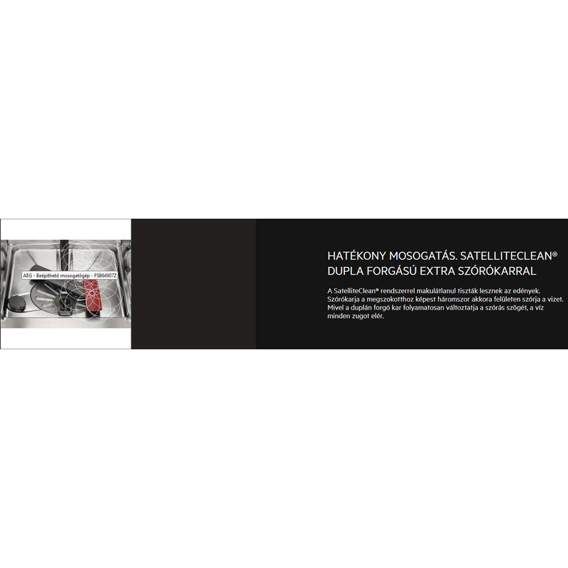 AEG FSB64907Z teljesen beépíthető mosogatógép Quickselect kezelőpanel AirDry 60cm