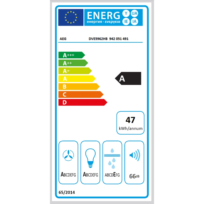 AEG DVE5962HB Kürtős páraelszívó, 4 fokozat, 90 cm