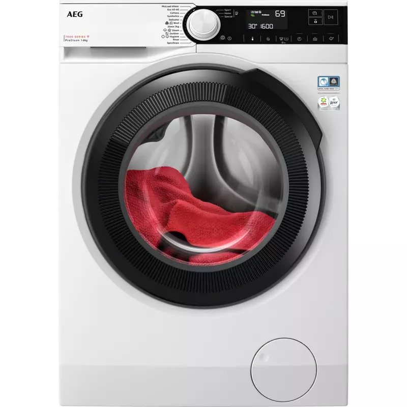 AEG LFR73864CE ProSteam elöltöltős gőzmosógép, 8 kg, 1600 f/p., WiFi, A