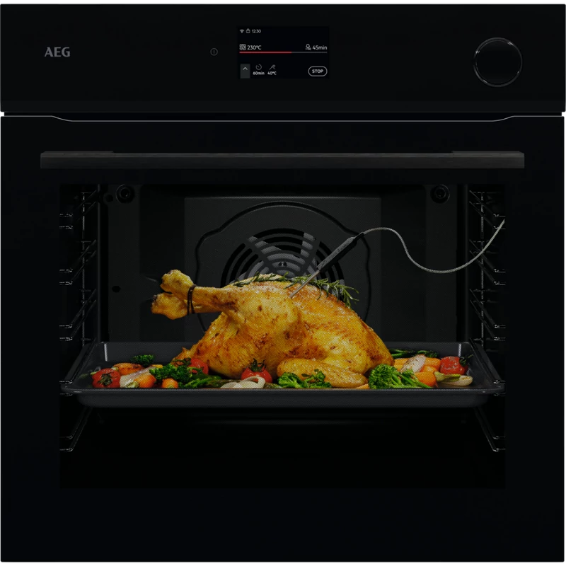 AEG NBR7P731SB SenseCook/SteamCrisp 7000 gőzfunkciós sütő pirolitikus fekete