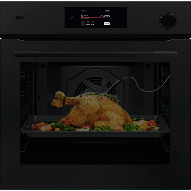 AEG NBR7P731ST SenseCook/SteamCrisp 7000 gőzfunkciós sütő pirolitikus matt fekete