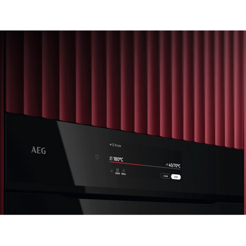 AEG NKK9N82KB ProAssist CombiQuick® 9000 beépíthető kompakt sütő - mikrohullámú maghőmérő fekete 45cm