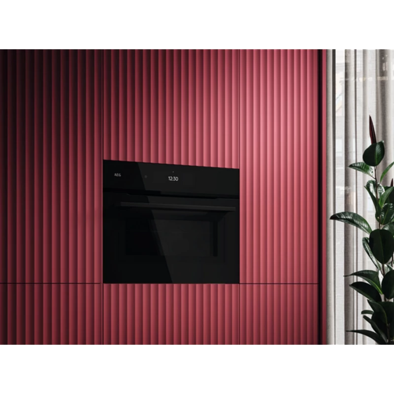 AEG NKK9N82KB ProAssist CombiQuick® 9000 beépíthető kompakt sütő - mikrohullámú maghőmérő fekete 45cm