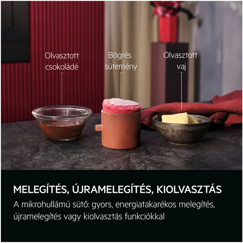 AEG OMB6G261TT beépíthető mikrohullámú sütő 26L grilles matt fekete/fekete