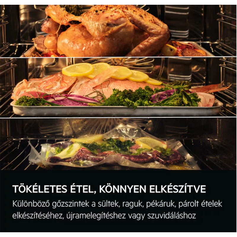 AEG TP9SB831AB ProAssist/SteamPro 9000 gőzsütő gőztisztítással fekete