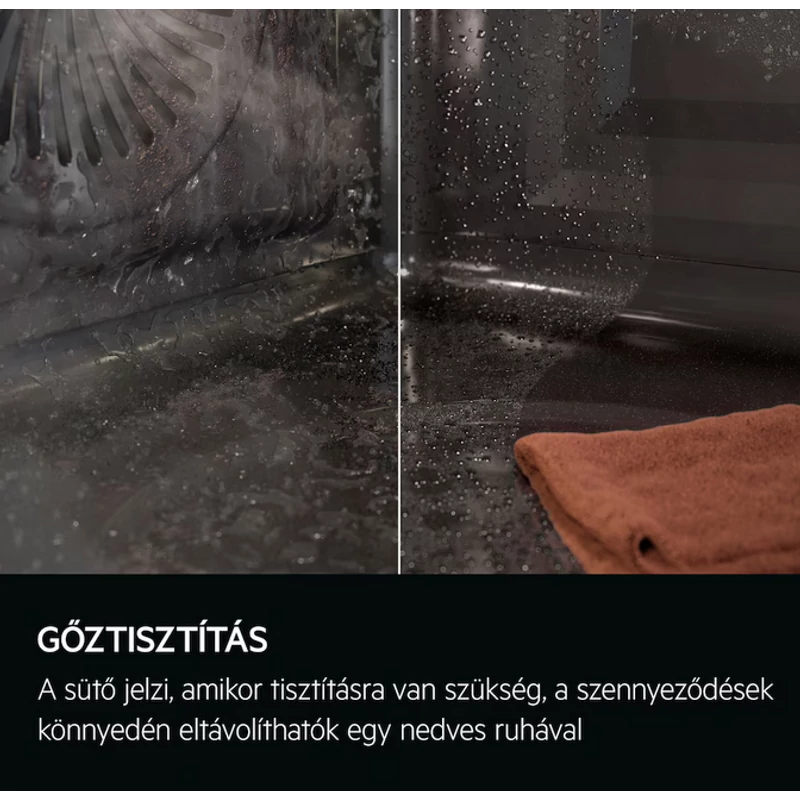 AEG TP9SB831AB ProAssist/SteamPro 9000 gőzsütő gőztisztítással fekete