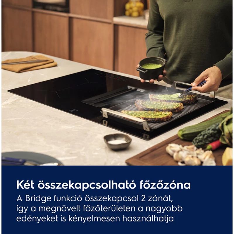 Electrolux ECC83410CT beépíthető indukciós lap páraelszívóval SaphirMatt® SE 80cm
