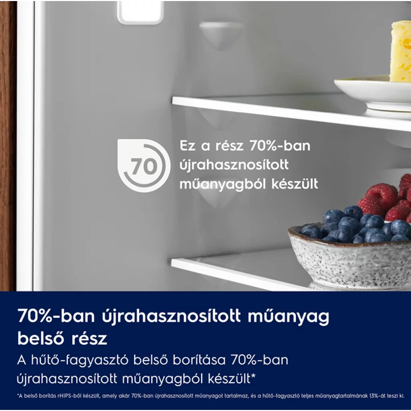 Electrolux ENA7CE18S3 beépíthető alulfagyasztós hűtőszekrény CustomFlex TwinTech NoFrost 177cm