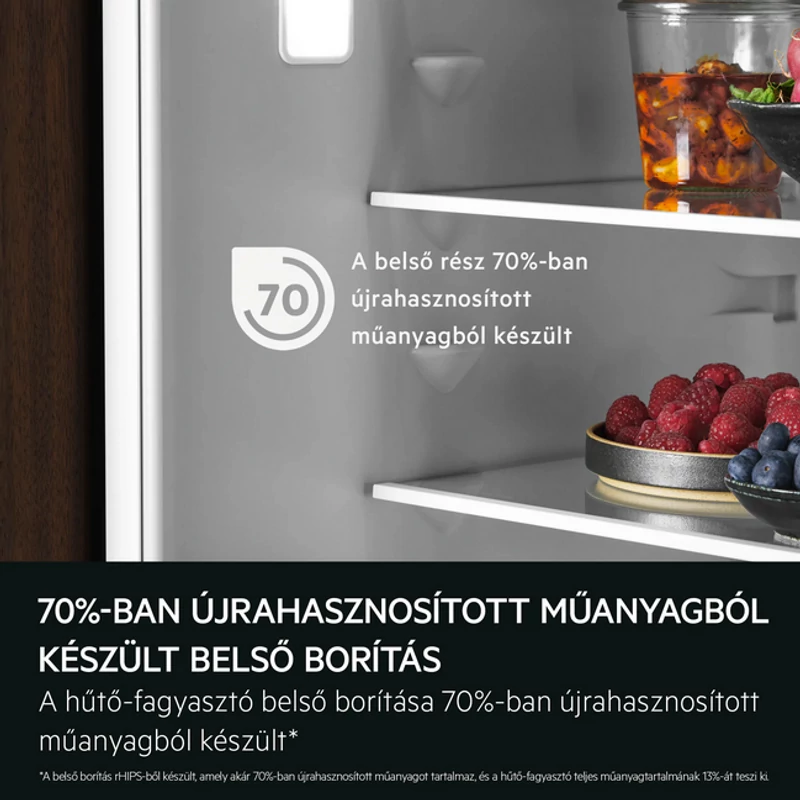 AEG TC7CS181DS GreenZone 7000 beépíthető alulfagyasztós hűtő 177x54cm