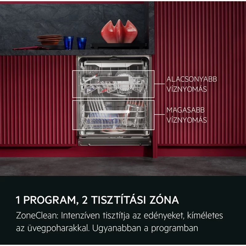 AEG GI8200X5TN teljesen beépíthető mosogatógép WiFi ComfortLift AirDry QuickSelect TFT