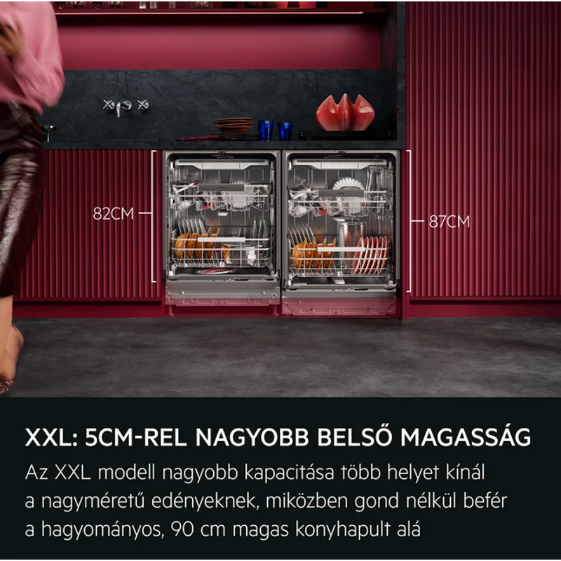 Aeg NG87IX2TK teljesen beépíthető mosogatógép XXL Maxi(87cm) A-10% 60cm