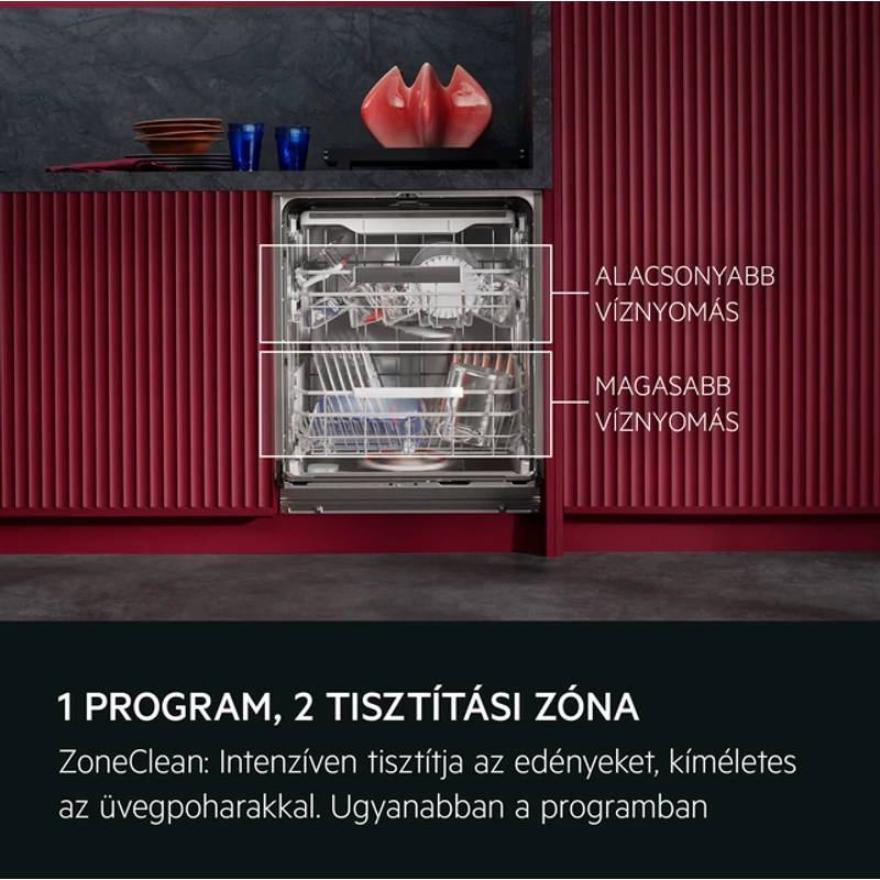 Aeg NG87IX2TK teljesen beépíthető mosogatógép XXL Maxi(87cm) A-10% 60cm