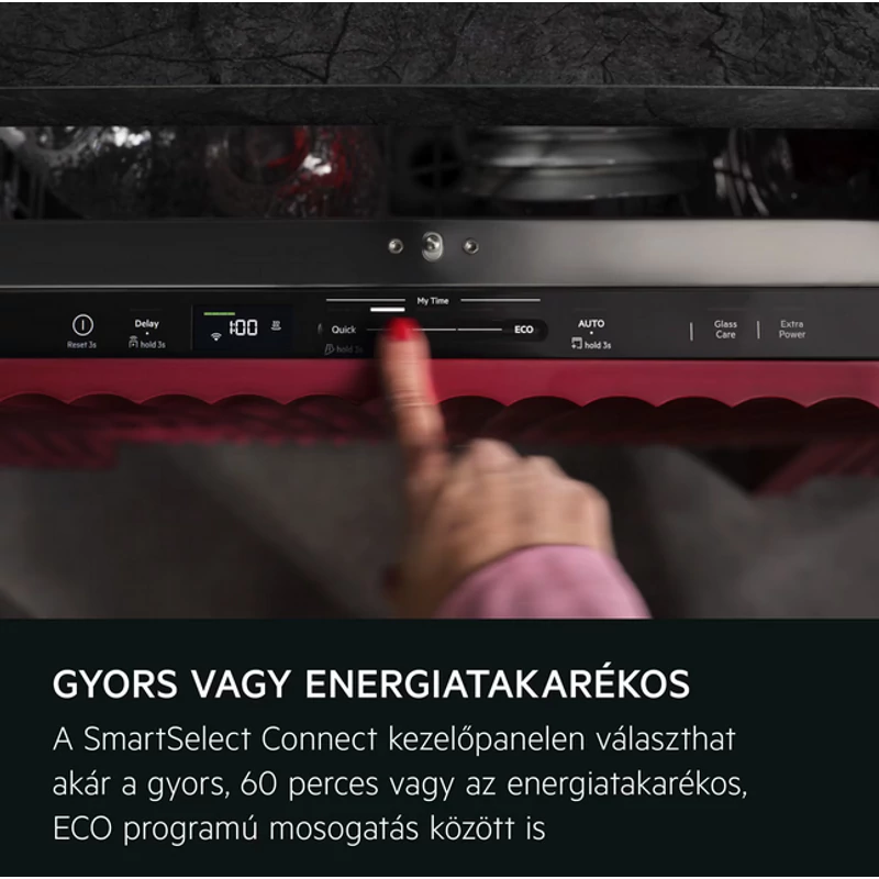 Aeg NG92IX20PK teljesen beépíthető mosogatógép PushtoOpen TFT
