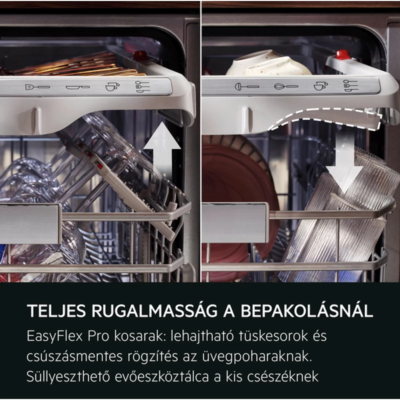 Aeg NG97IX50PK teljesen beépíthető mosogatógép XXL Maxi(87cm) PushtoOpen ComfortLift TFT