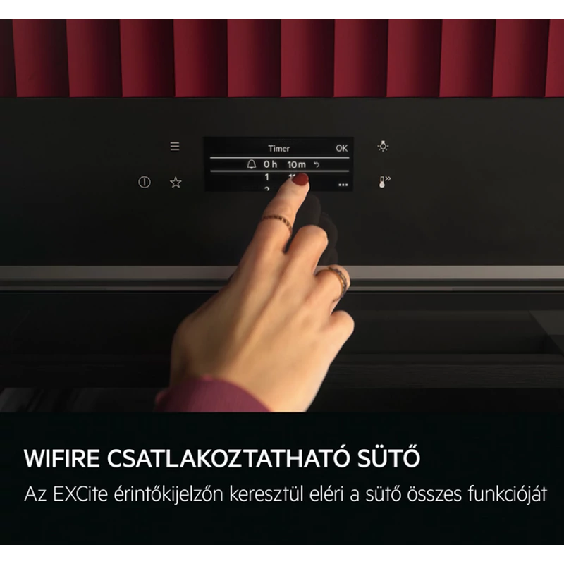 AEG TX7PB63FSB 7000 MealAssist PizzaExpert sütő pirolitikus fekete/inox