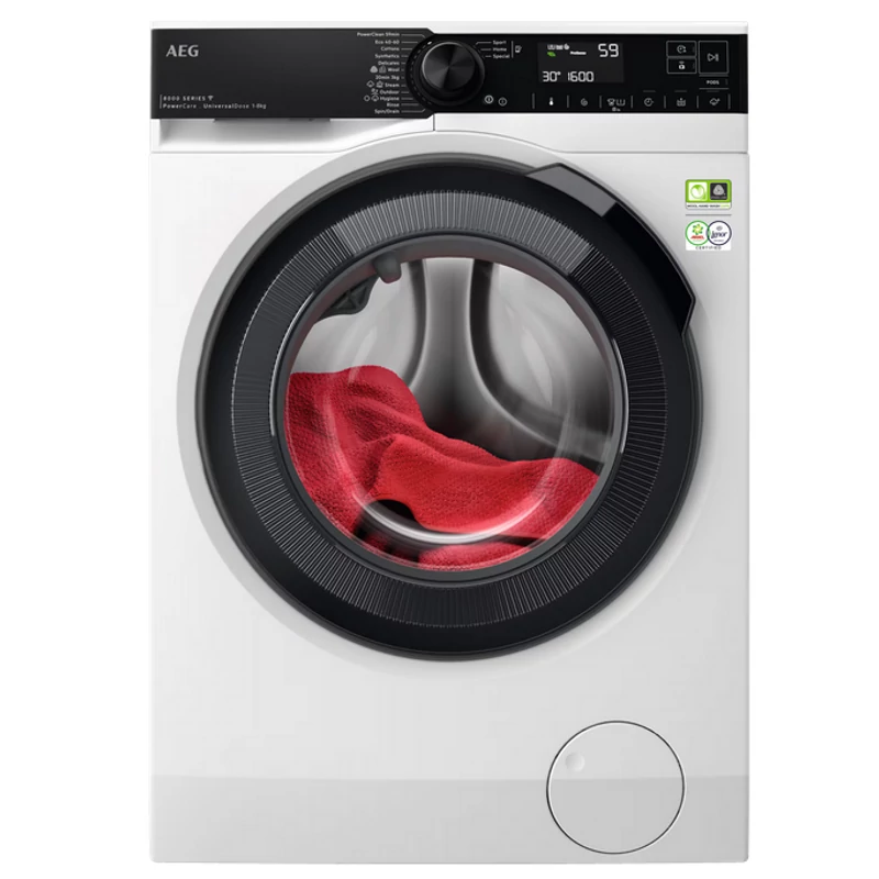 AEG LFR83866SOE UniversalDose elöltöltős gőz funkciós mosógép A-40% 8kg 1600f/p
