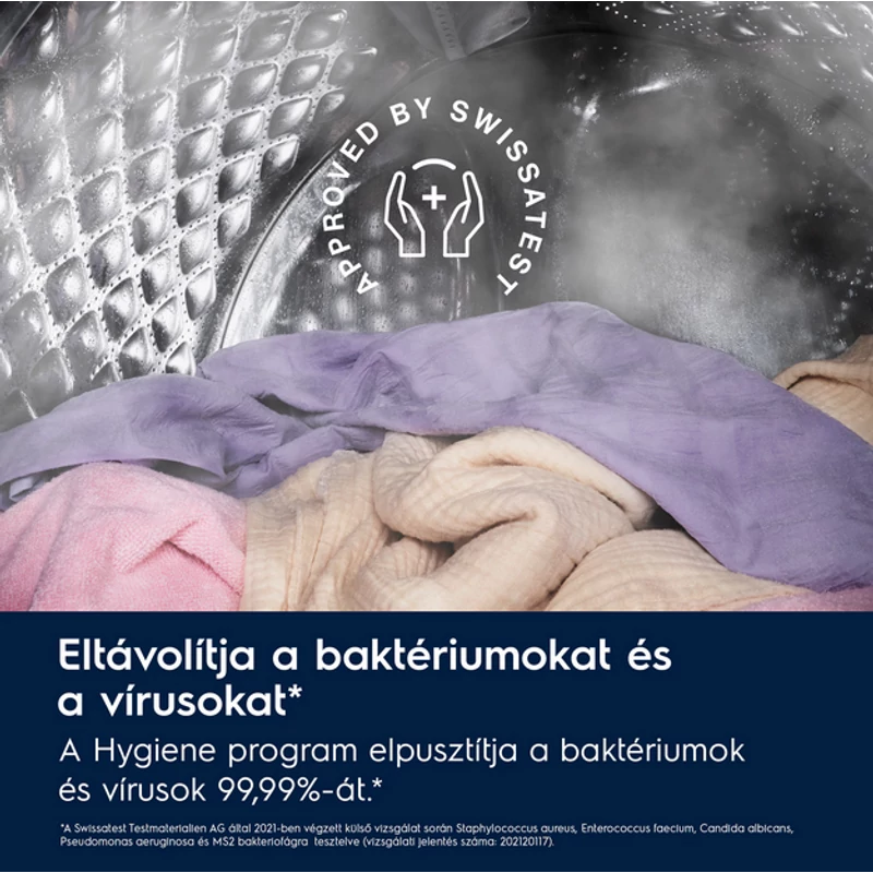 Electrolux EW6F9492E SensiCare 600 elöltöltős mosógép gőzfunkció FullWash 45' E2 9kg 1400f/p