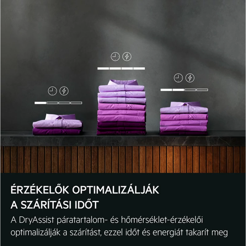 AEG TR7G8BE SensiDry® 7000 hőszivattyús szárítógép 8kg SpeedDry 75min/4kg