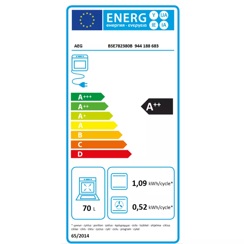 AEG BSE782380B SteamBoost beépíthető gőzsütő, WIFI, Steamify