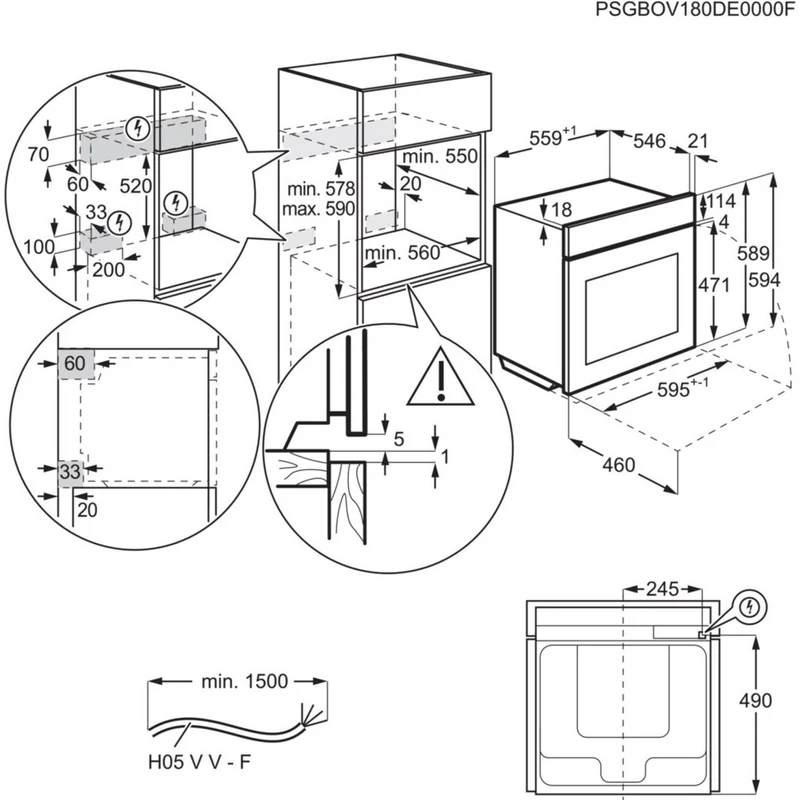 AEG BCE455350M SteamBake beépíthető sütő gőzfunkcióval