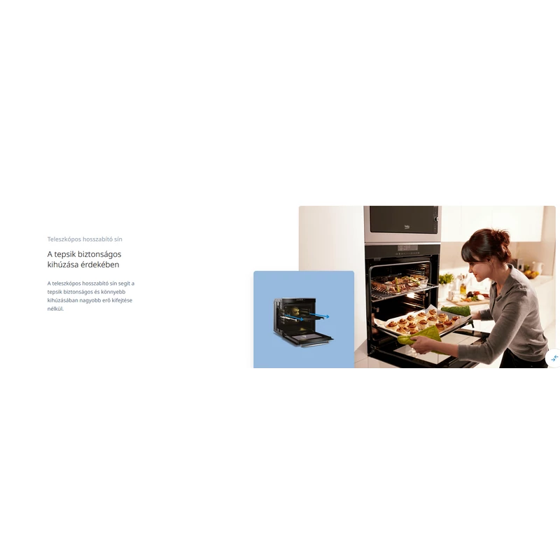 Beko BBIM13300XD beépíthető sütő fekete/inox