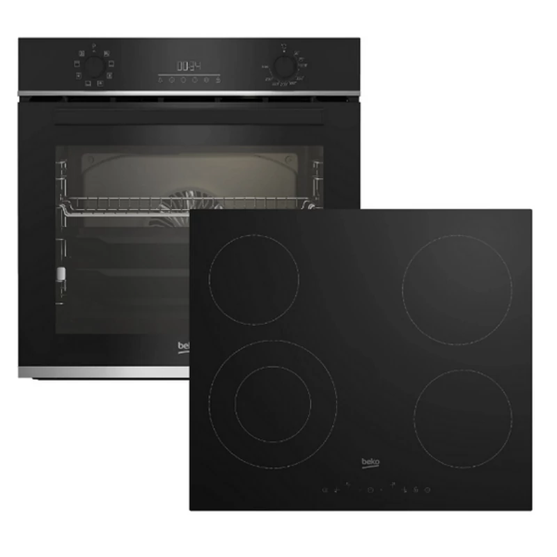 Beko BBSM12320XCS beépíthető sütő + kerámia főzőlap szett