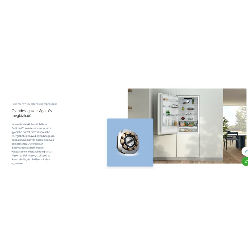 Beko BCSA285K4SN beépíthető alulfagyasztós hűtő 178cm