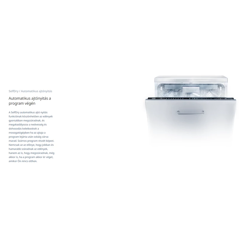Beko BDIN36535 teljesen beépíthető mosogatógép SelfDry automatikus ajtónyitás 60cm