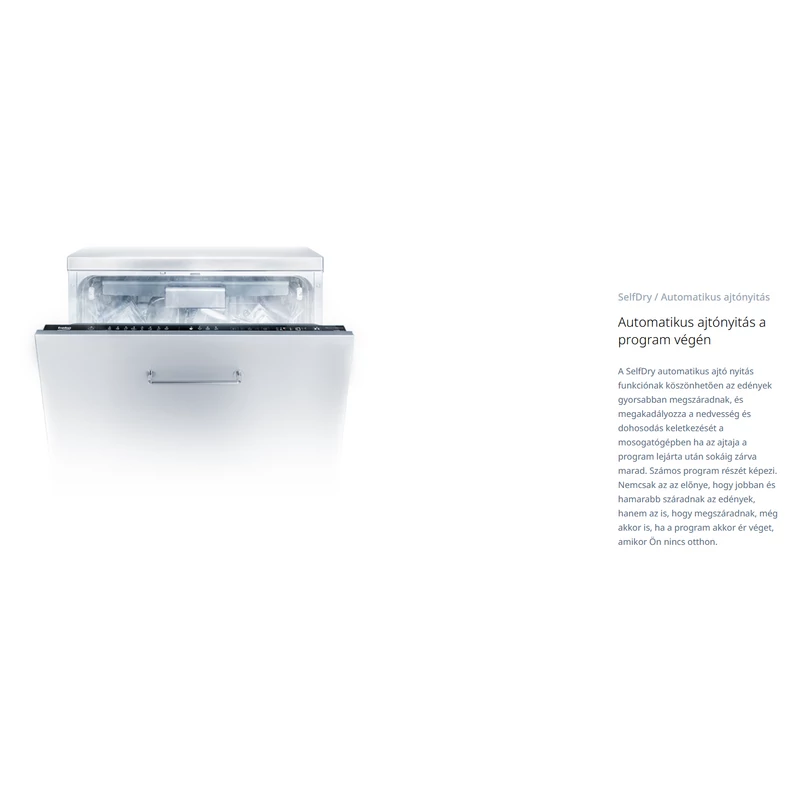 Beko BDIN38550C teljesen beépíthető mosogatógép CornerIntense™ szórókar 60cm