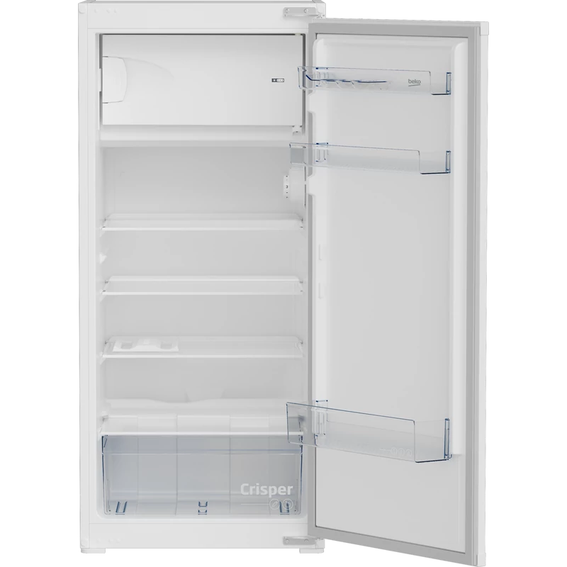 Beko BSSA210K4SN beépíthető egyajtós hűtő fagyasztóval 122cm
