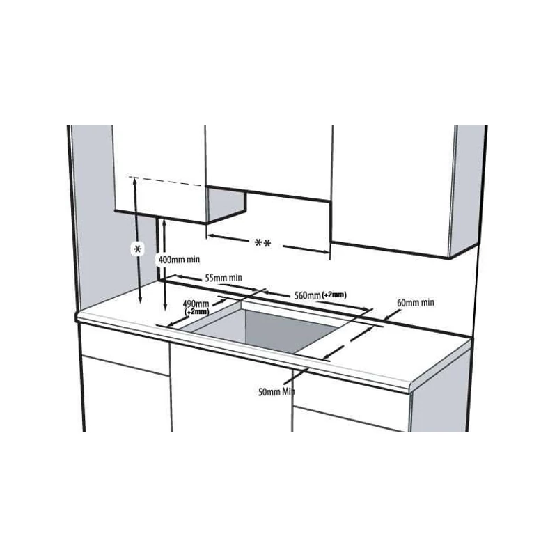 Beko HIC64403T beépíthető kerámia főzőlap bővíthető 60cm