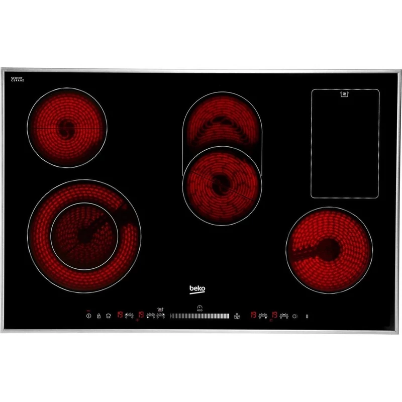 Beko HIC85502TX beépíthető kerámia főzőlap 5 zónás 80cm