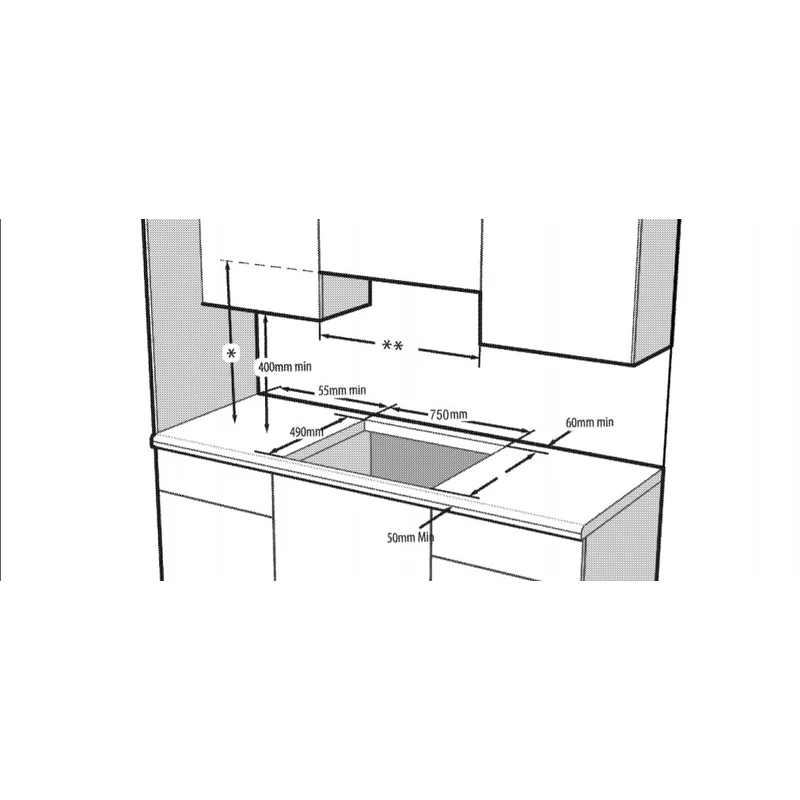 Beko HIC85502TX beépíthető kerámia főzőlap 5 zónás 80cm