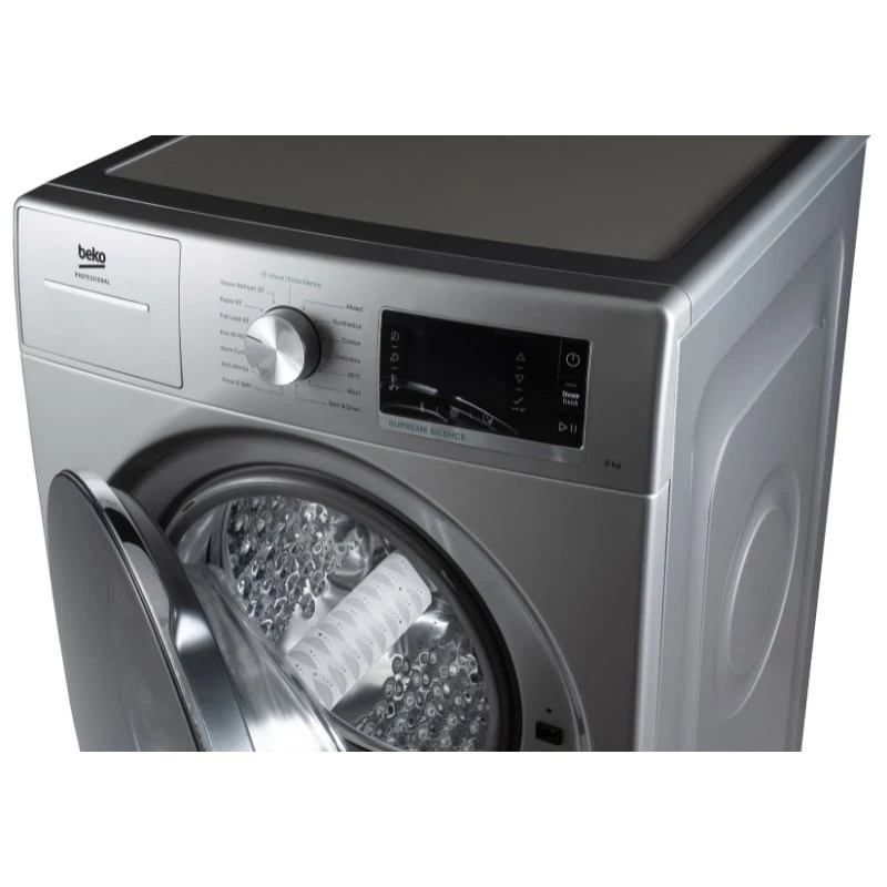 Beko AWB 912S/PRO BP félipari mosógép ezüst 9kg kapacitás