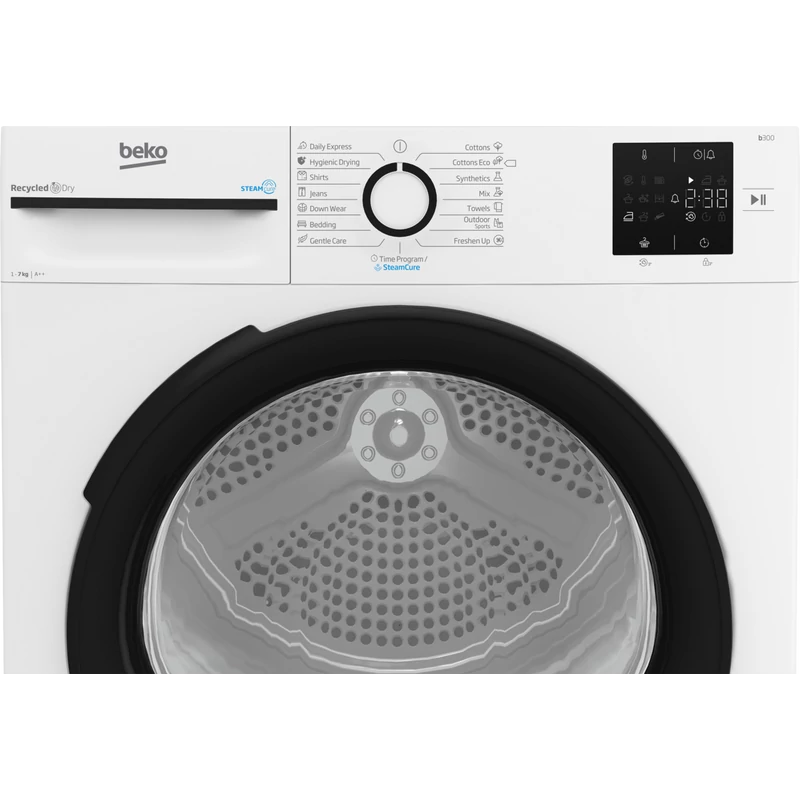 Beko BM3T37239WBB szárítógép 7kg FreshCaps 54cm mély