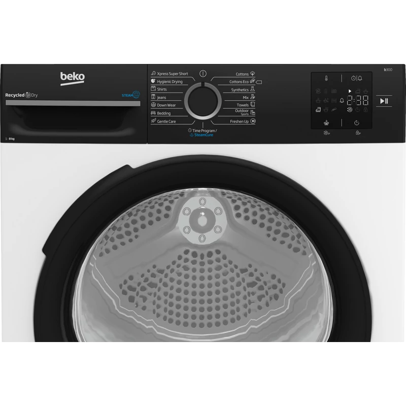 Beko BM3T38239WBB szárítógép 8kg FreshCaps 54cm mély