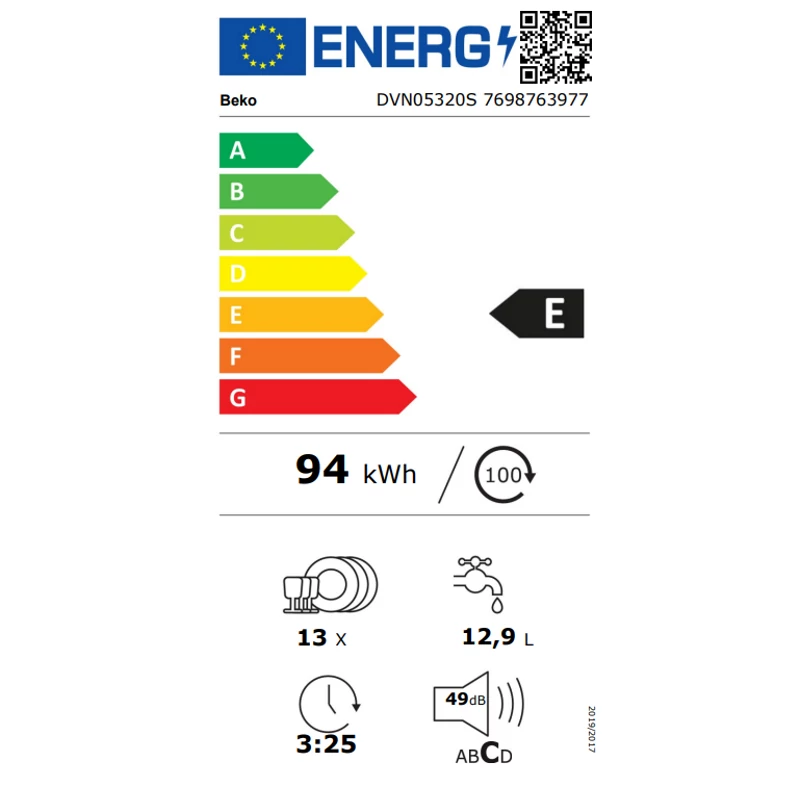 Beko DVN05320S Szabadonálló mosogatógép