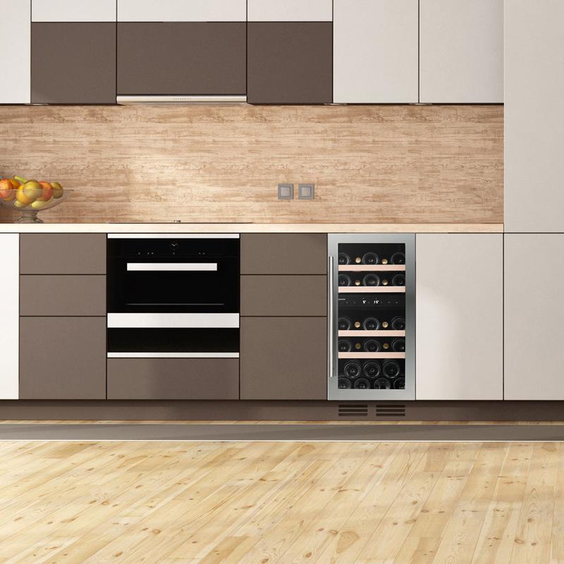 Dunavox DAUF-32.78DB beépíthető borhűtő fekete 32 palackos