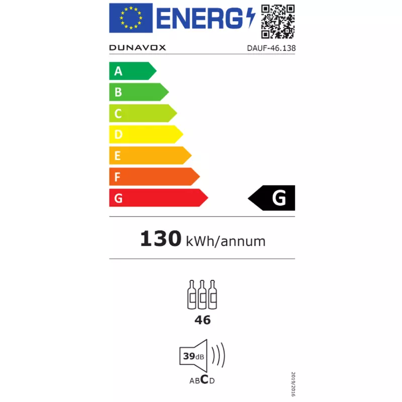 Dunavox DAUF-46.138SS Flow beépíthető borhűtő inox 46 palackos