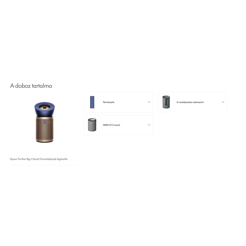 Dyson Purifier Big + Quiet Formaldehyde (BP04)  légtisztító  ventilátor