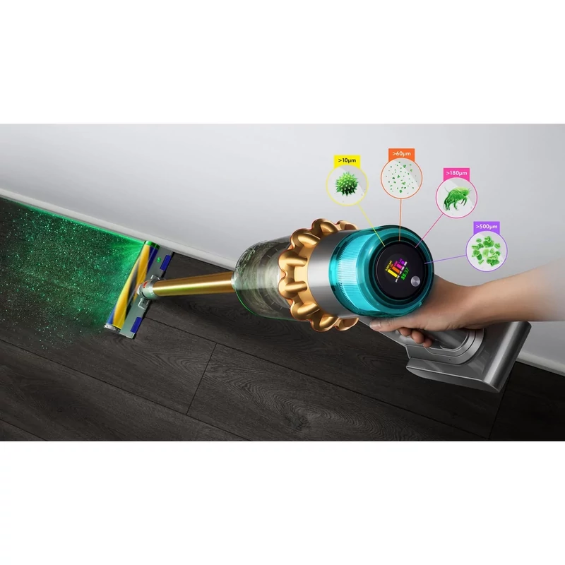 Dyson V15 Detect Absolute (2023) Gold vezeték nélküli porszívó (447000-01)
