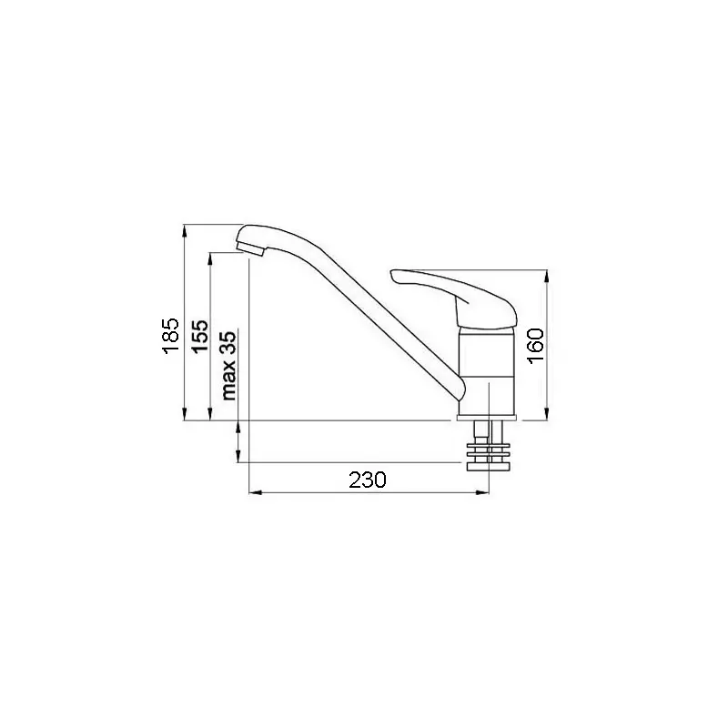 Elleci Minerva M79 Aluminium csaptelep