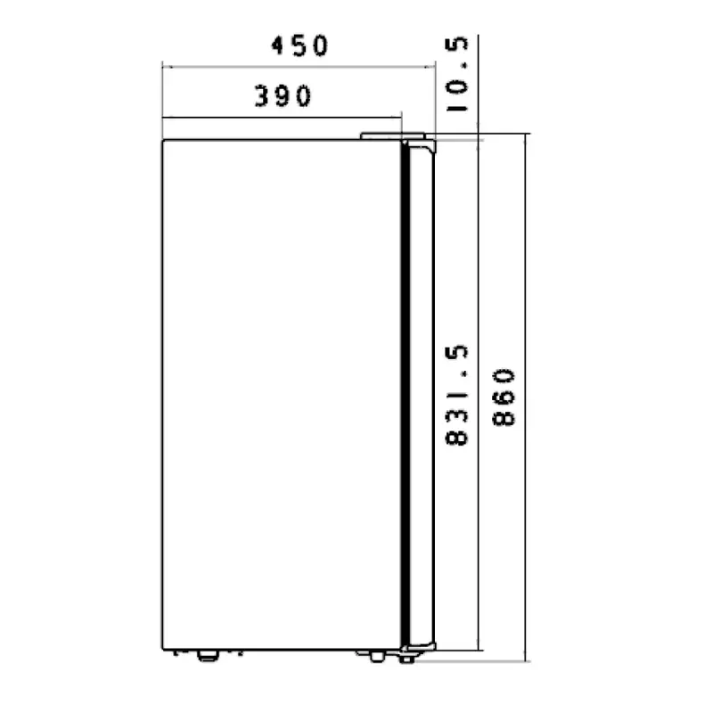 Evido RFF121W.2 ICELIFE NEO 121F szabadonálló hűtőszekrény fehér egyajtós 48x83,8x56 cm