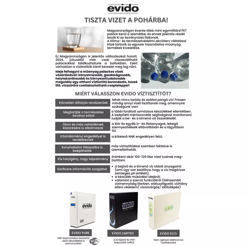 EVIDO ECO Víztisztító