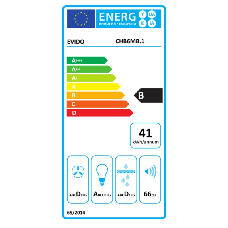 Evido MOVE 60B beépíthető páraelszívó 60cm fekete CHB6MB.1