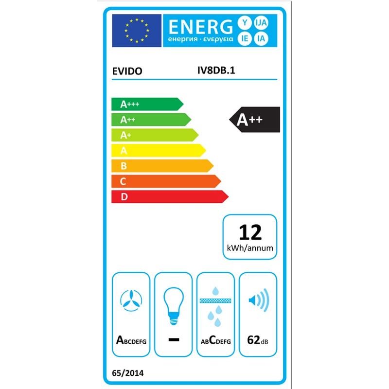 Evido IV8DB.1 VENTO 80DB beépíthető indukciós főzőlap páraelszívóval 80cm