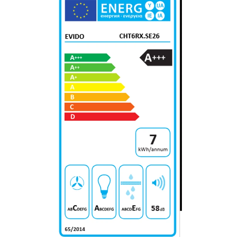 Evido CHT6RX.SE26 Slimbox SE2026 teleszkópos páraelszívó 60cm inox