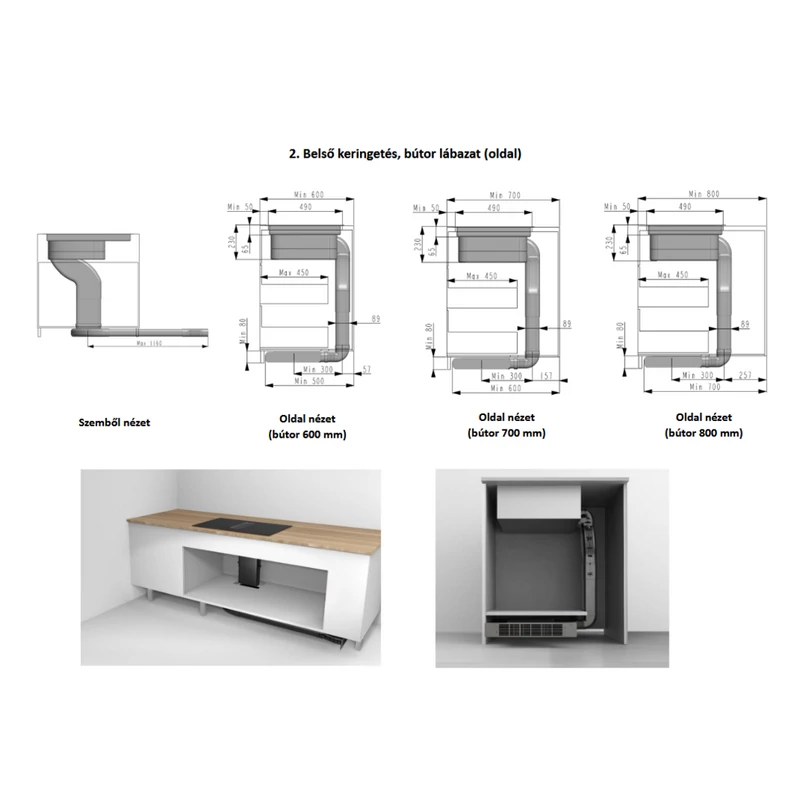 Evido IV8DB.1 VENTO 80DB beépíthető indukciós főzőlap páraelszívóval 80cm