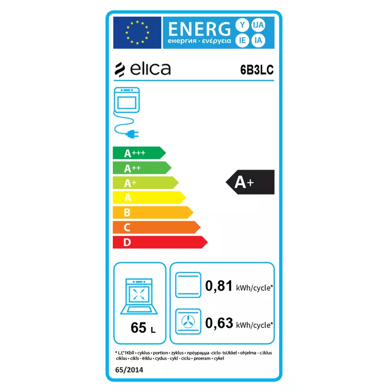 Elica VIRTUS MULTI 60 DD beépíthető sütő fekete PRF0191771A